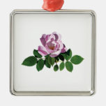 Delicate Pink Rose Christmas Tree Ornament