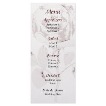 Delicate Rose Cutout Wedding Menu Customized Rack Card