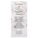 Delicate Rose Cutout Wedding Program rack cards