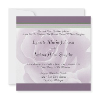 Delicate Rose Fresh Floral Wedding Invitations invitation
