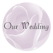 Delicate Rose Fresh Floral Wedding Stickers by SublimeStationery Delicate Rose Fresh Floral Wedding Stickers