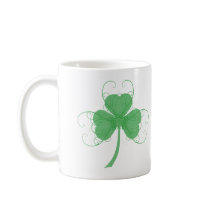 Delicate Shamrock mugs by greenbaby Delicate Shamrock mugs