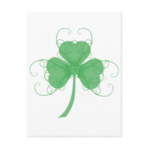 Delicate Shamrock Post Card