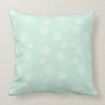 Delicate Snowflake Puffs Decorative Throw Pillow