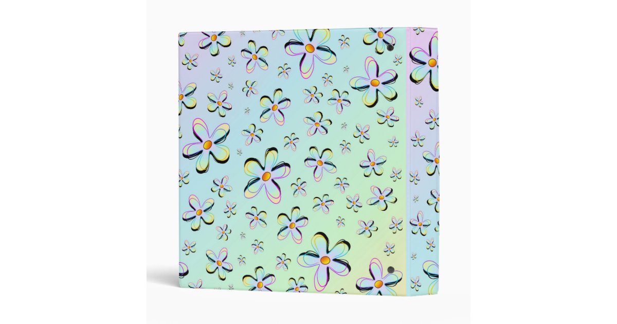 Delicate Spring Flowers Binder Zazzle