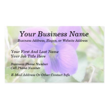 Delicate Spring Violet Business Card Template