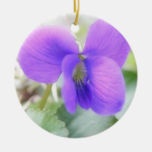 Delicate Spring Violet Ornaments