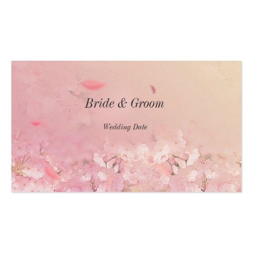 Delicate Thank You Wedding Favor Tag Business Card (front side)