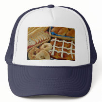 Delicious Baked goods: bagels, rolls, hot crossed Trucker Hats