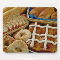 Delicious Baked goods: bagels, rolls, hot crossed Mousepads