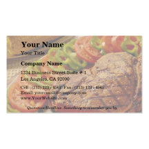 Delicious Beef roast with corn Business Cards