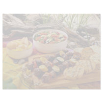 Delicious Beef shish kabob with salads Customized Letterhead