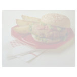 Delicious Breaded fish on a bun with fries Personalized Letterhead