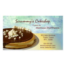 Delicious Cake shop Blue Green business card
