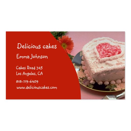 Delicious Cakes Business Cards (front side)