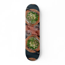 Delicious Celery, shrimp salad , fork Skate Deck