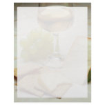Delicious Cheese, crackers and wine glass Customized Letterhead