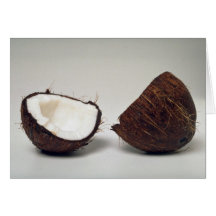 Delicious Coconut halves Greeting Card