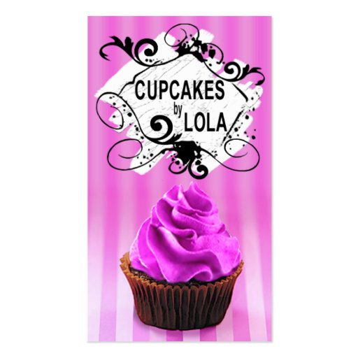 Delicious Cupcakes - Confections Desserts Pastries Business Cards (front side)