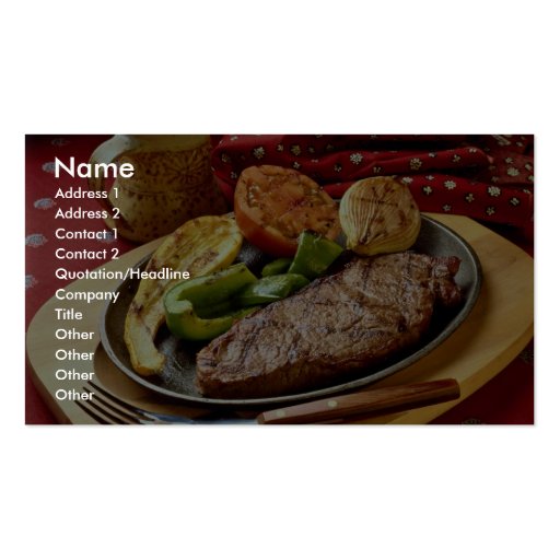Delicious Deviled beef steak Business Cards