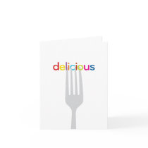 delicious Fork, note card