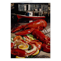 Delicious Fresh Atlantic lobster dinner on the fis Card