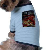 Delicious Fresh Atlantic lobster dinner on the fis pet clothing