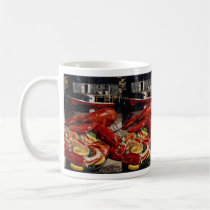 Delicious Fresh Atlantic lobster dinner on the fis mugs