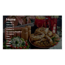 Delicious Fried chicken, fruit punch Business Cards