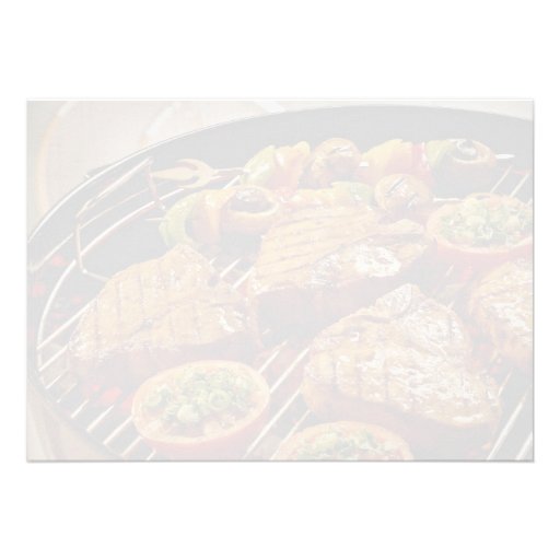 Delicious Grilled T-bone steaks Custom Announcement