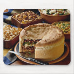 Delicious Ground beef pot pie with salads Mouse Pads