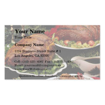 Delicious Holiday beef roast and steaks Business Cards
