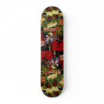 Delicious Holiday with deli platter, punch bowl an Skateboard