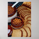 Delicious Homemade beans and brown bread Posters