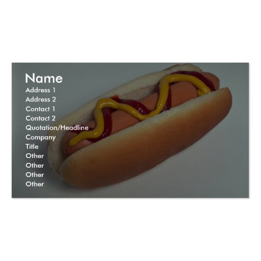 Delicious Hot dog Business Card (front side)