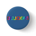 Delicious Mini Button (blue)
