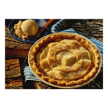 Delicious Peach pie, vanilla ice cream Custom Invite