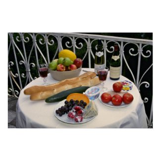 Delicious Picnic items, Le Creuse region, France print