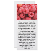 Delicious Raspberries Custom Rack Card