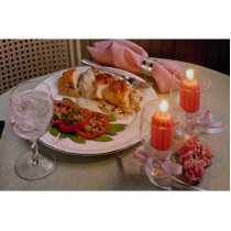Delicious Romantic candlelight supper photo sculptures
