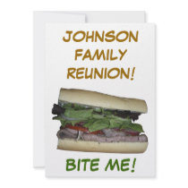 Delicious Sandwich! Bite me! Custom Invitations