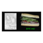 Delicious Sandwich! Bite me! Customized Photo Card