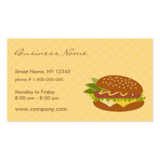 Delicious Sandwich Business Card (front side)