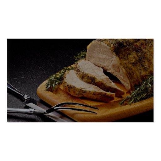 Delicious Sliced pork roast Business Card (back side)