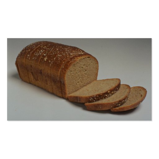 Delicious Sliced wheat bread Business Card (back side)