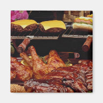 Delicious Spareribs, chicken, wieners and burgers magnets