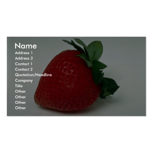 Delicious Strawberry Business Card Template (front side)