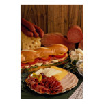 Delicious Submarine sandwich with meats and cheese Poster