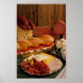 Delicious Submarine sandwich with meats and cheese Poster