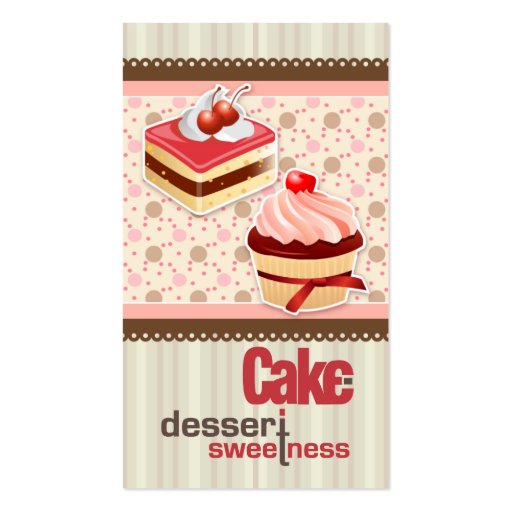 Delicious Sweetness Bakery Business Card (front side)